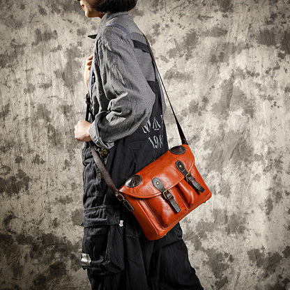 Cowhide Crossbody Bag For Men And Women