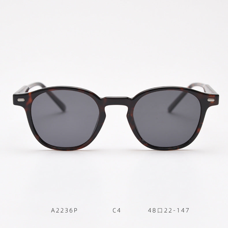 Retro Colorful Polarized Sunglasses With A Thin Frame