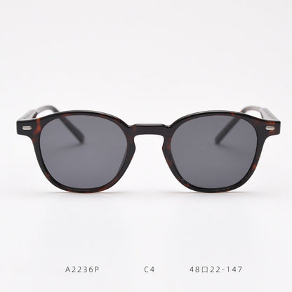 Retro Colorful Polarized Sunglasses With A Thin Frame