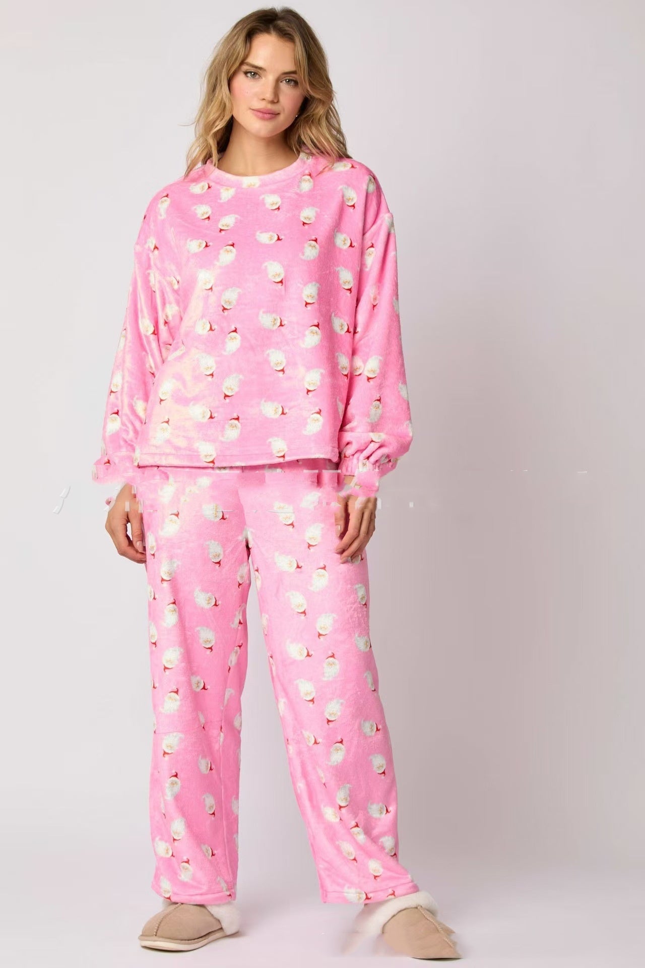 Women's Santa Flannel Pajama Set