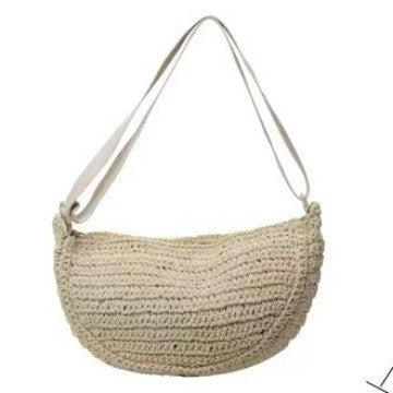 Handwoven Seaside Casual Getaway Relaxed Vibe Dumpling-style Woven Waist Bag