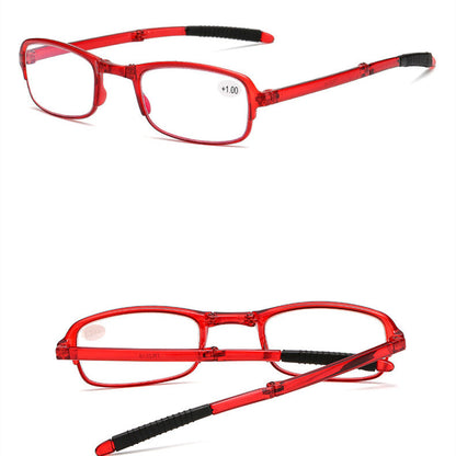 Men's And Women's Folding Portable Blue Film Reading Glasses