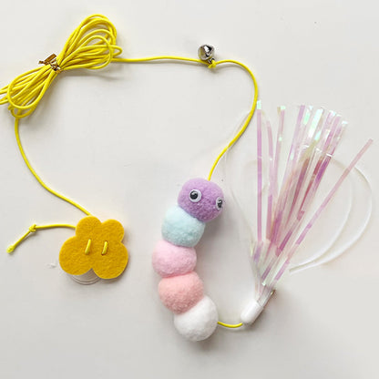 Cat Toys Simulated Cute Toys Funny Self-hey Interactive Toy Rope Grabbing Mouse Telescopic Hanging Cat Pet Supplies