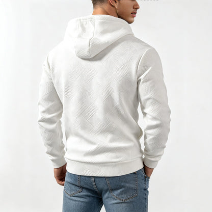 Mens Retro Long-Sleeve Hoodie Top