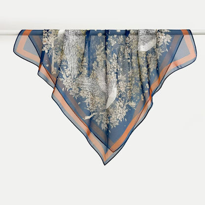 Versatile Printed Thin Square Scarf