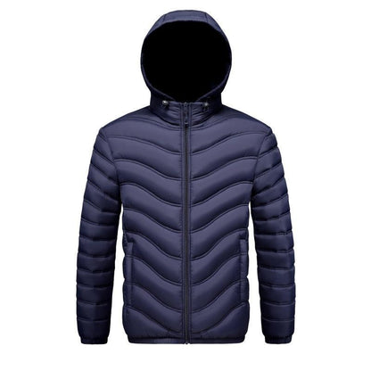 Mens Fleece-lined Cotton-padded Coat