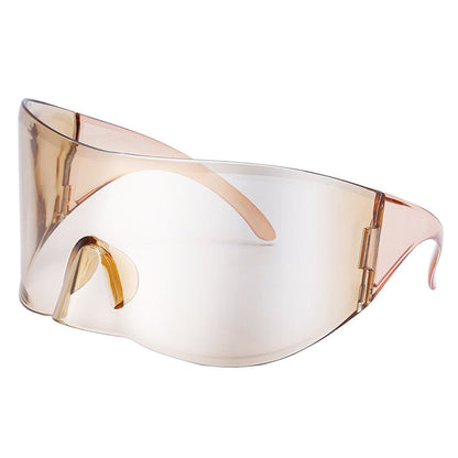 Outdoor Cycling Mercury Sunglasses For Women European And American One-Piece Large Frame Sunscreen Sunglasses For Men Sports Windproof Glasses Shades