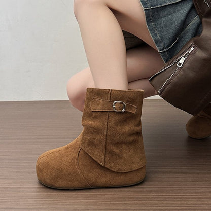 Women's Platform Hidden Height Birkenstock Style Martin Boots, 2026 New Autumn & Summer Trendy Pants Shaft Ankle Boots
