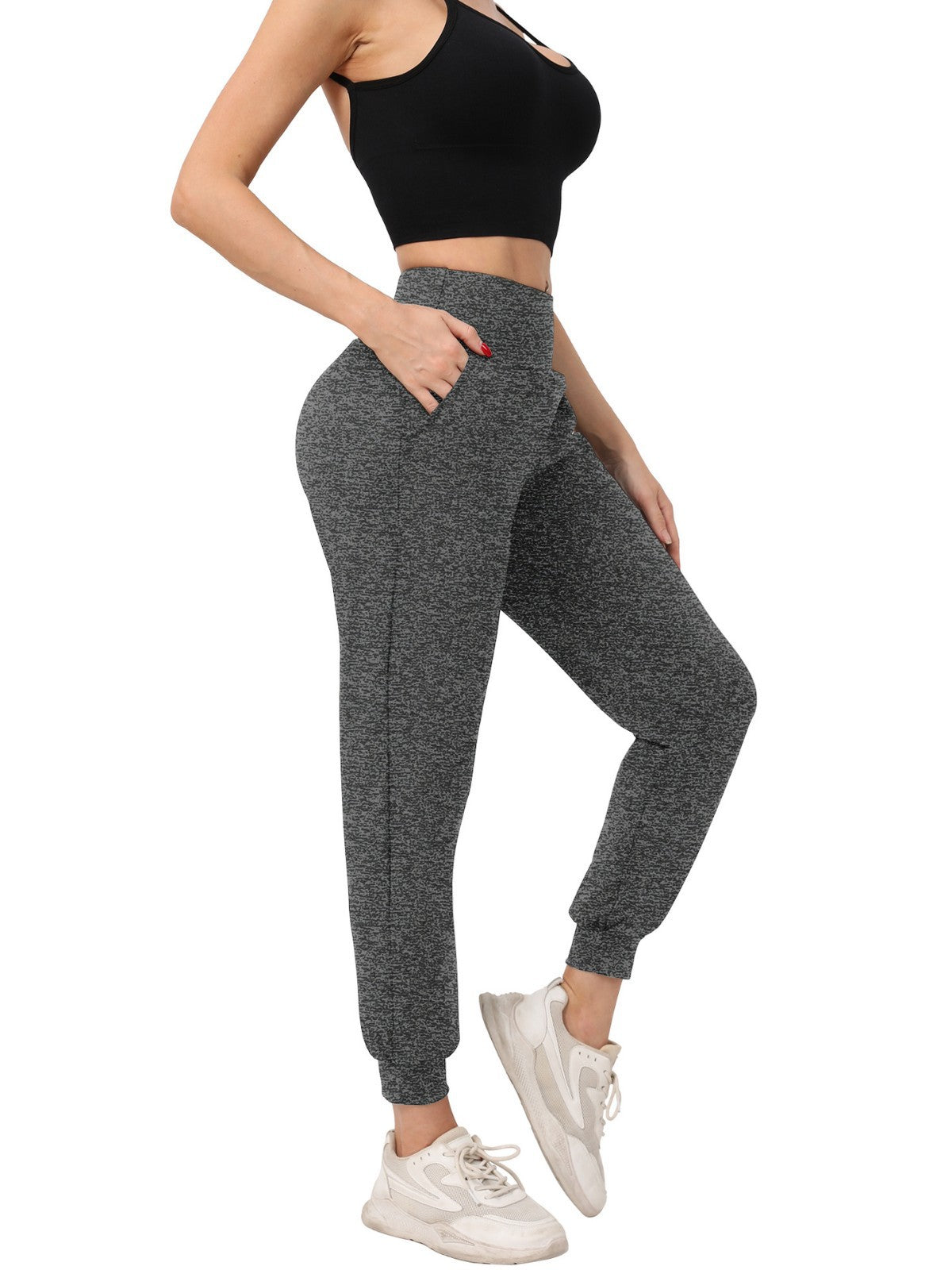 Cross-Border New European And American Women's Loose Sports Pants Running Training Leggings Pocket Casual Quick-Drying Fitness Pants