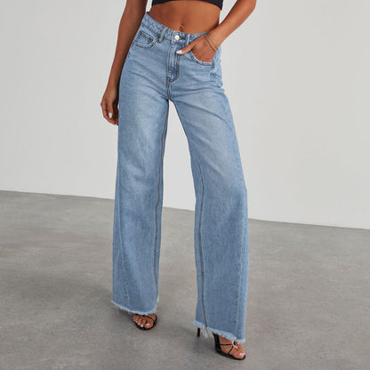 Loose Casual Straight-leg Wide Leg Mop Pants Women