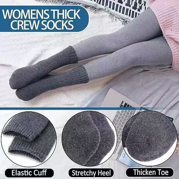 Fleece-lined Thermal Cashmere Socks Mid-length Stockings