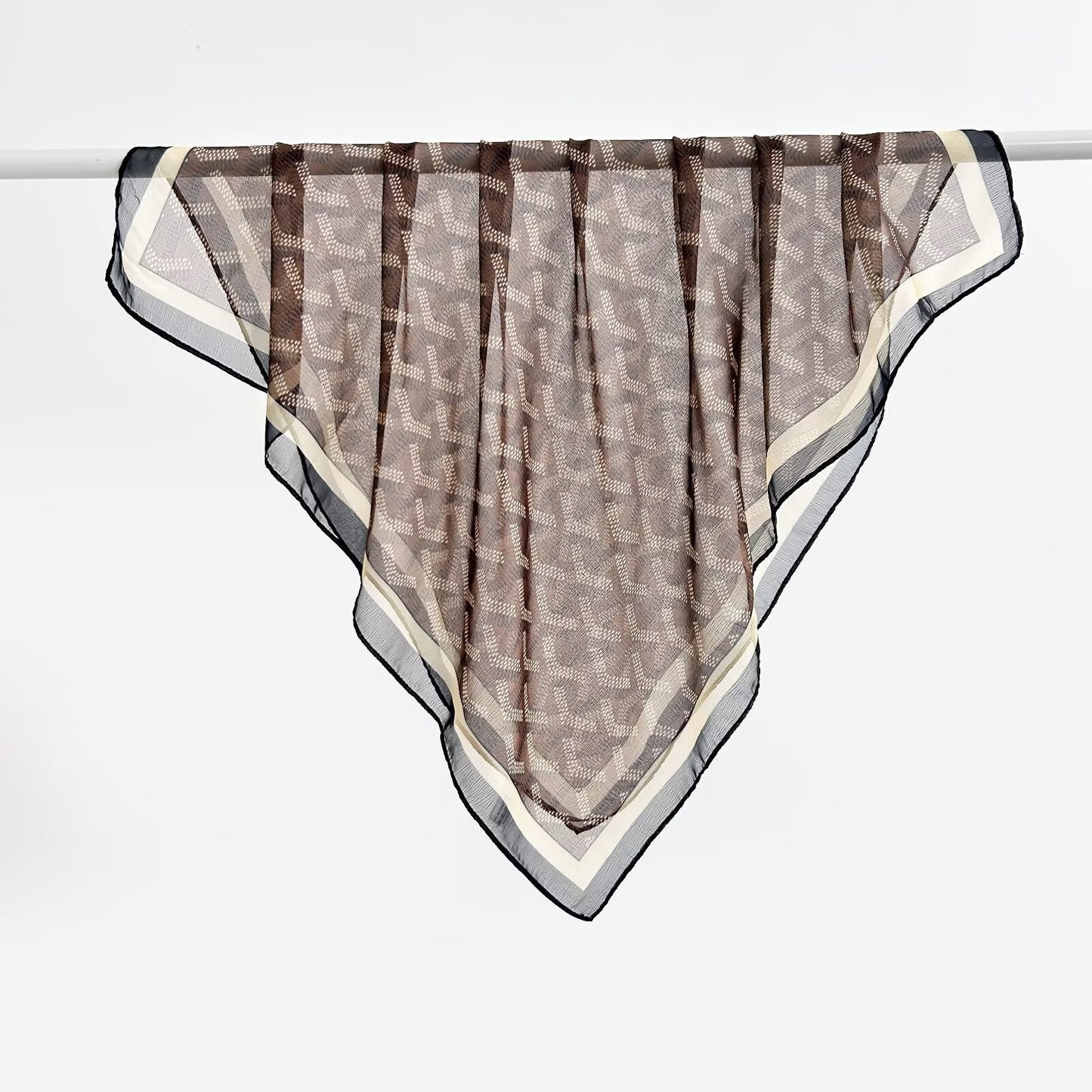 Versatile Printed Thin Square Scarf