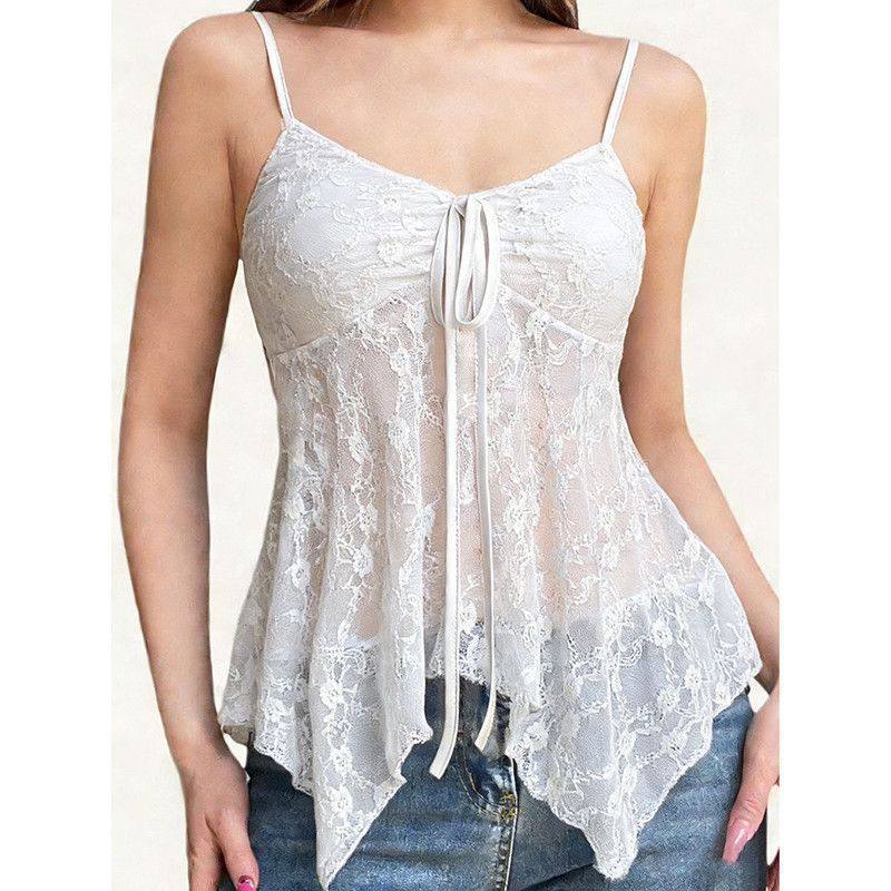 Womens Mesh Fitted Camisole Top