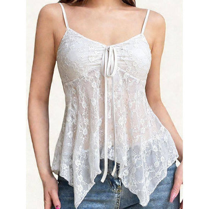 Womens Mesh Fitted Camisole Top