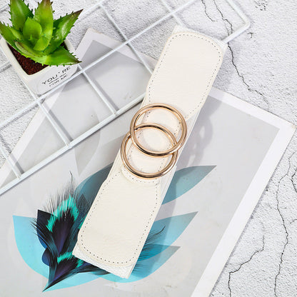 Casual Stretchy Fashion Decorative Belt With A Snap Buckle