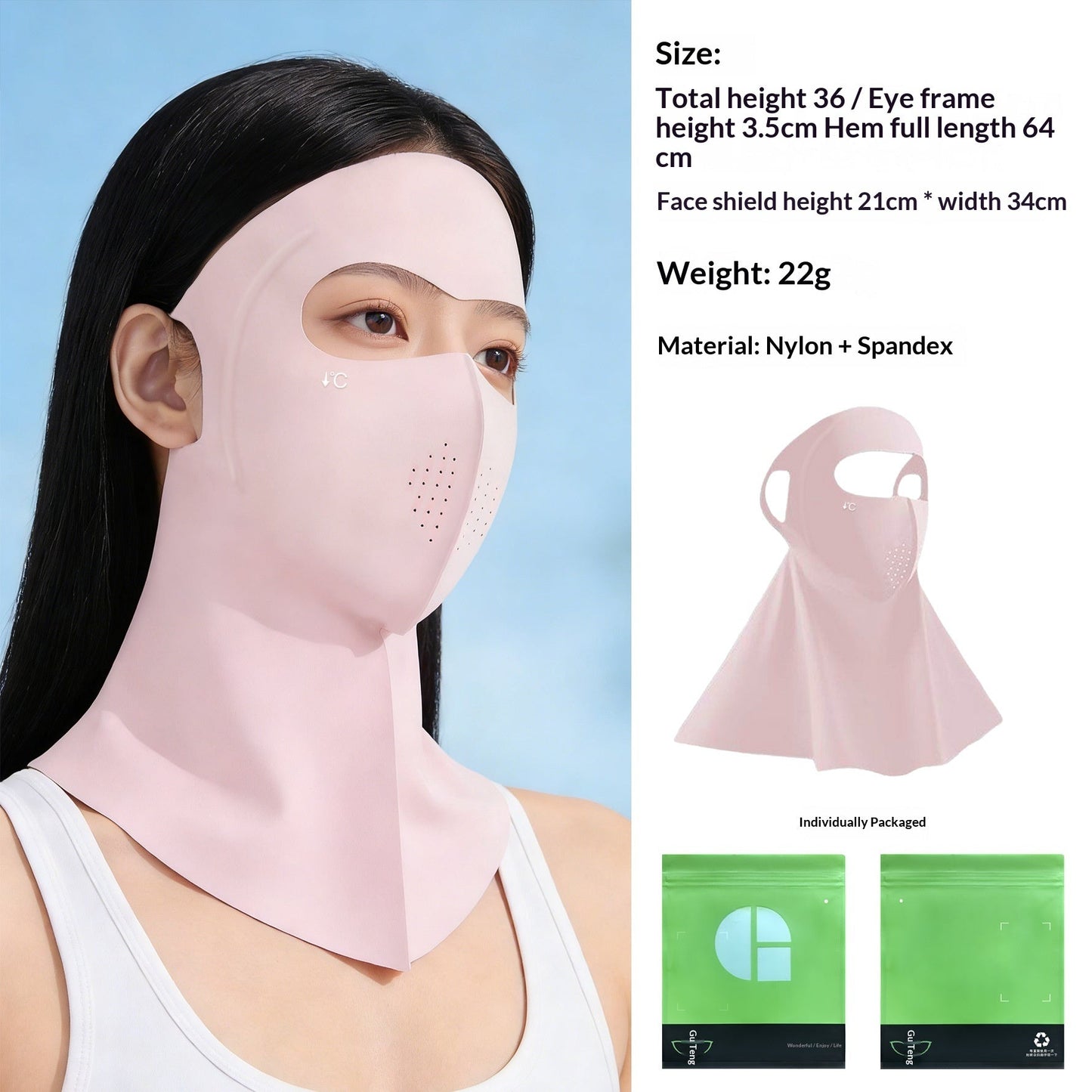 Summer Ice Silk Sun-Protective Face Mask For Women