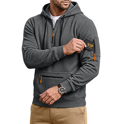 Mens Plus-Size Casual Sports Loose-Fit Sweatshirt