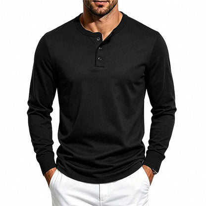 Simple Casual Retro Heavyweight Versatile Long-sleeve Top