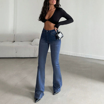 Summer Bootcut Denim Jeans Figure-flattering And Everyday Slim-fit
