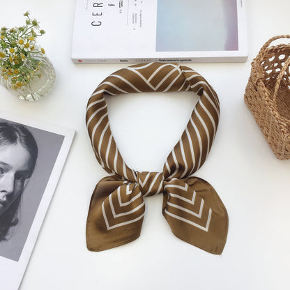 Womens Silk Small Square Scarf Hairband