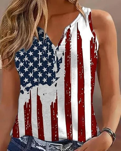 Independence Day 3D-printed Summer Womens Top