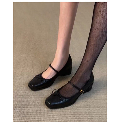 Low Cut Women Pumps Gentle Fairy Style Bow 2026 New Autumn Hidden Heel Evening Shoes Gorgeous Ballet Flats