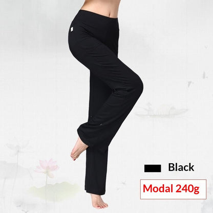 Womens Solid-Color Modal Yoga Pants