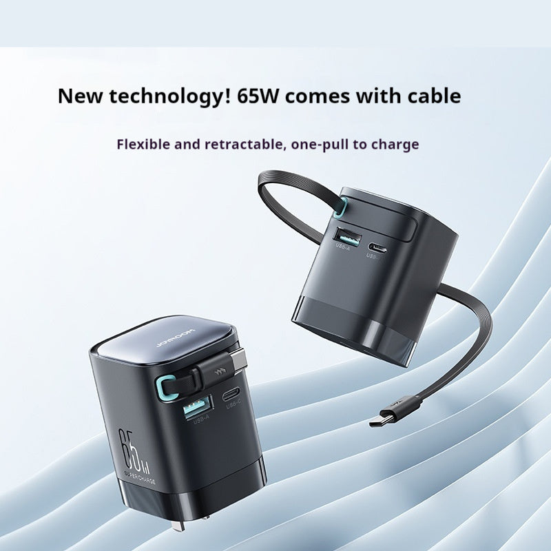 65W Fast Charge Telescopic Type-c Line Charger