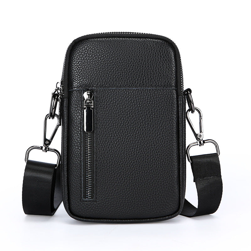 Men's First Layer Leather One-shoulder Crossbody Bag