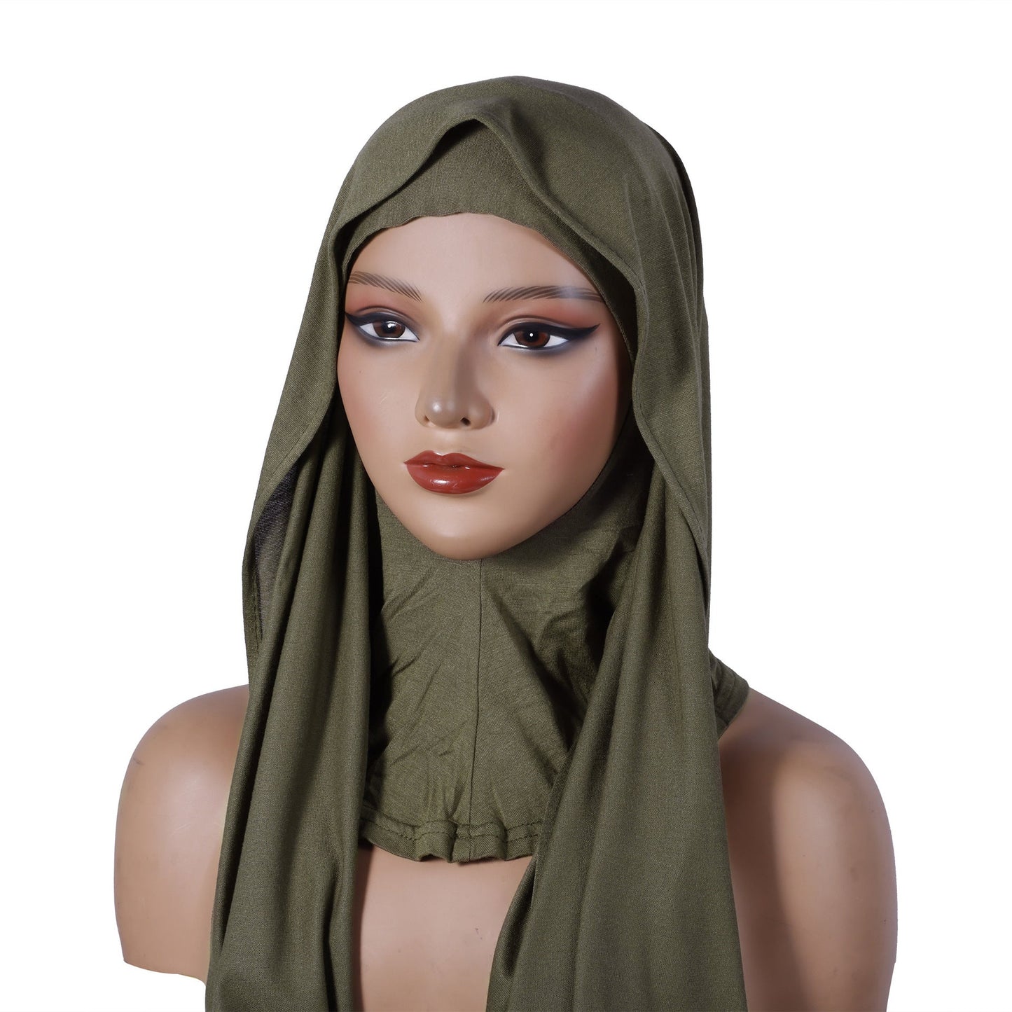 Modal Multi-color Breathable Neck Warmer Highly Elastic Base-layer Hooded Long Scarf Set