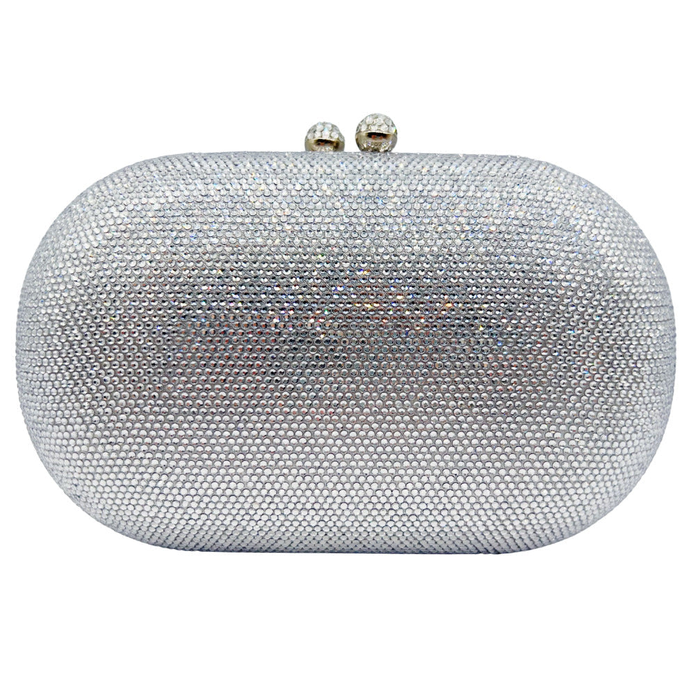 Hot-studded Evening Clutch With A Chain Strap For Banquets