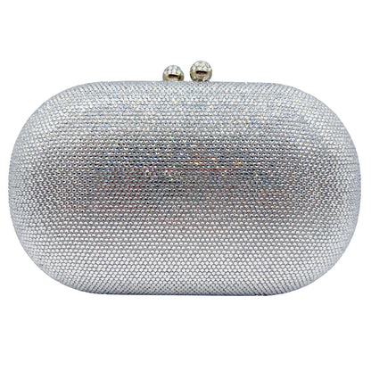 Hot-studded Evening Clutch With A Chain Strap For Banquets