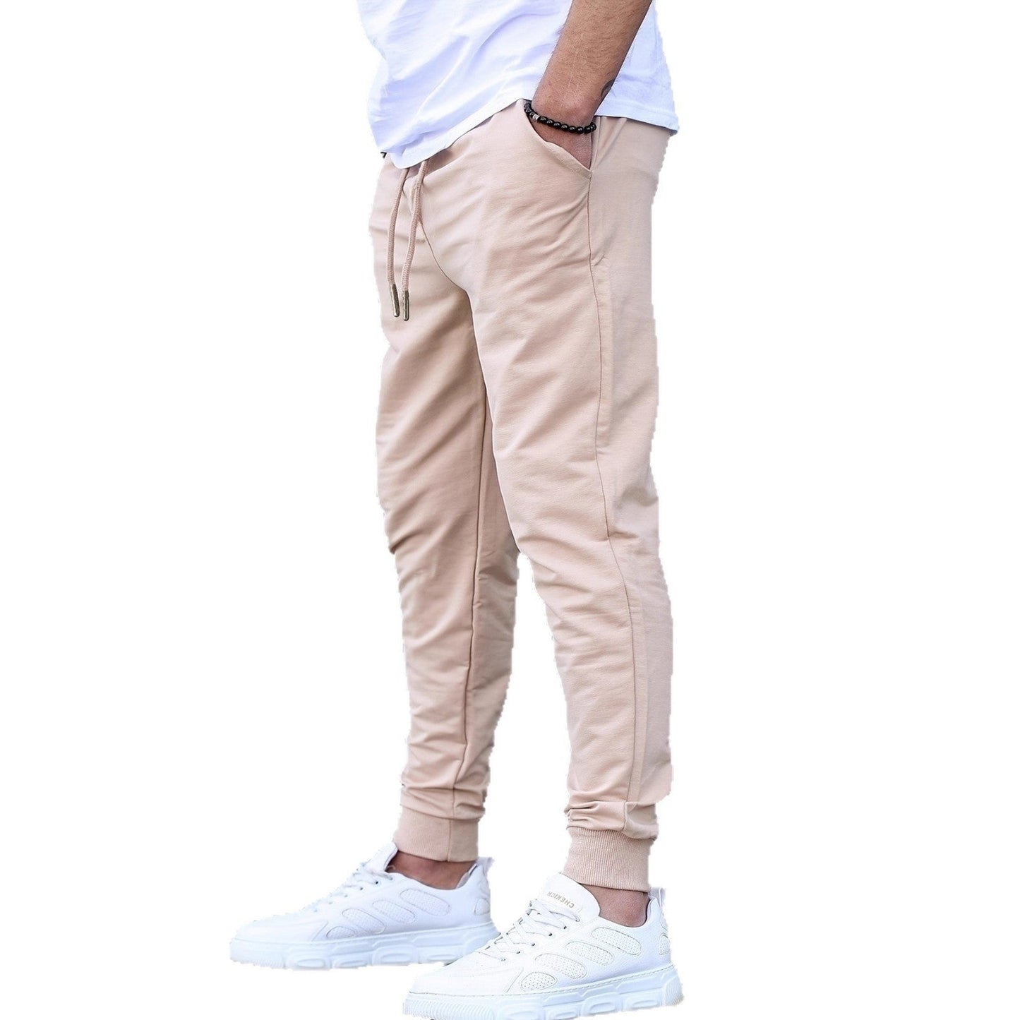 Casual Sporty Lightweight Breathable American-style Solid-color Slim-fit Pants