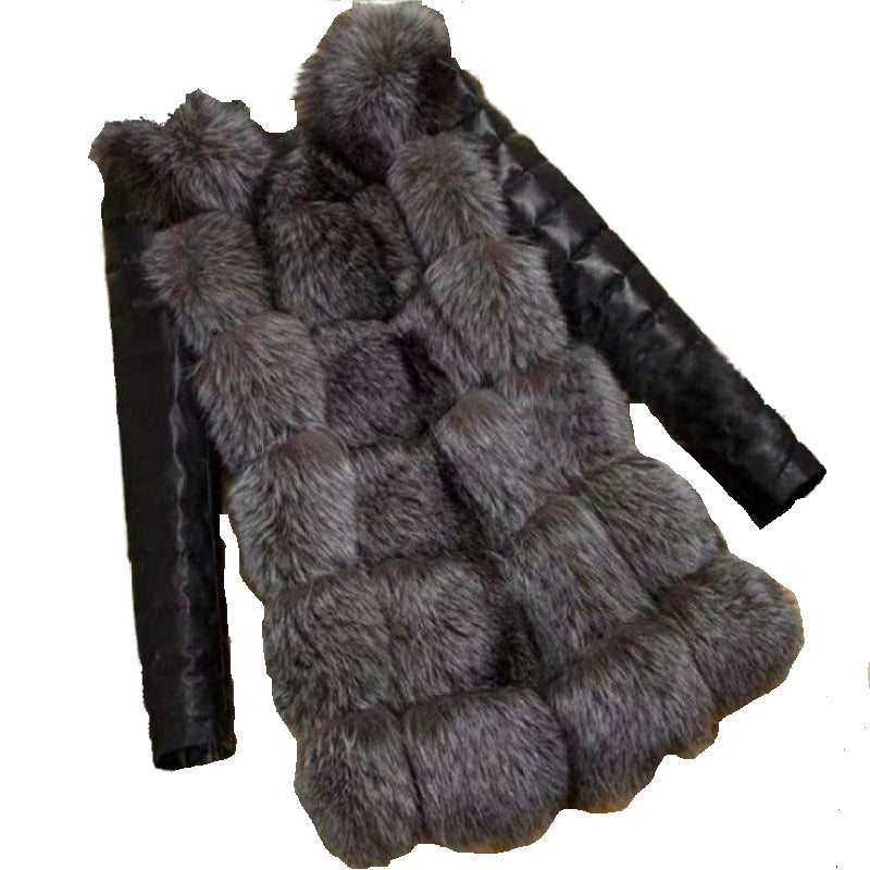Faux Fur Coat Coat Slim Leather Jacket Women's Clothing