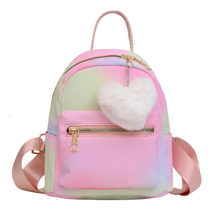 Nylon Cloth Large Capacity Simple Casual Simple Candy Color Texture Hand-carrying Backpack