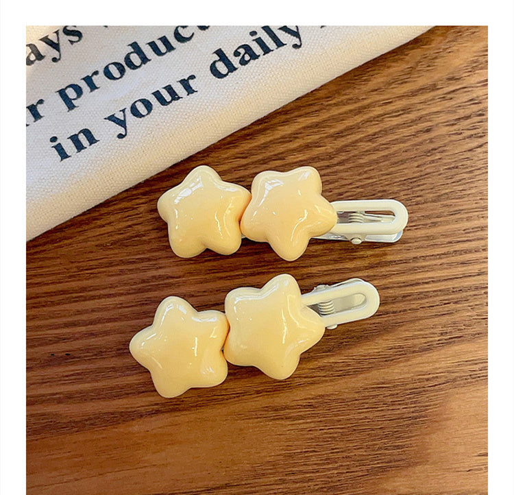 Yellow Fat Star Hair Clip Side Clip Headpiece