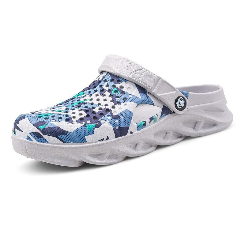 Men's Plus Size 45 Beach Hole Sandals with Ankle Strap