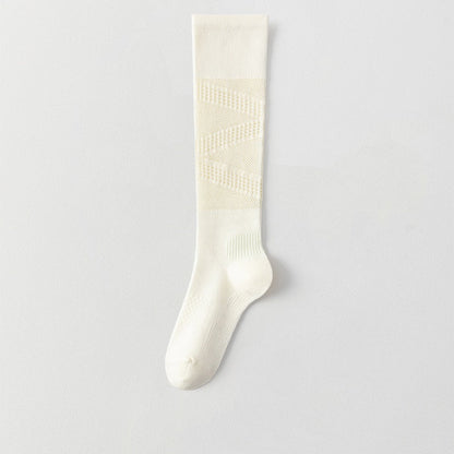 Ultra-thin Lightly Compressive Breathable Calf-length Athletic Socks