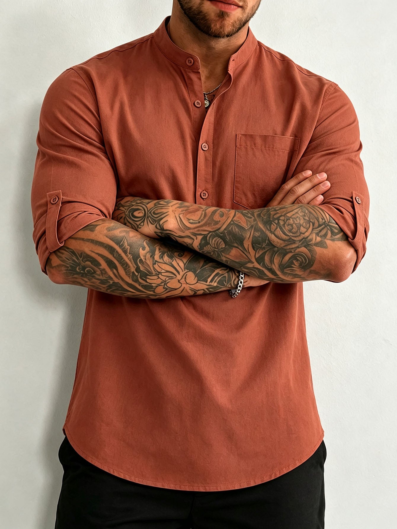 Men S 100 Cotton Mid Sleeve Shirt Built For The Outdoor Man