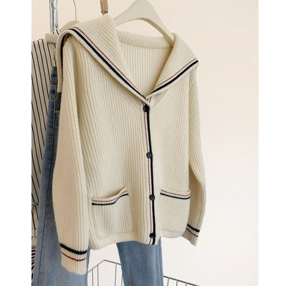 European-style Relaxed-fit Cashmere Knit Cardigan