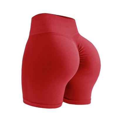 Nude Feeling Seamless High Rise Tight Gym Shorts Peach Hip Sculpting Three Length Yoga Running Workout Shorts For Women