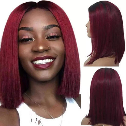 Mid-Point Short Wave Chemical Fiber Hair Wig