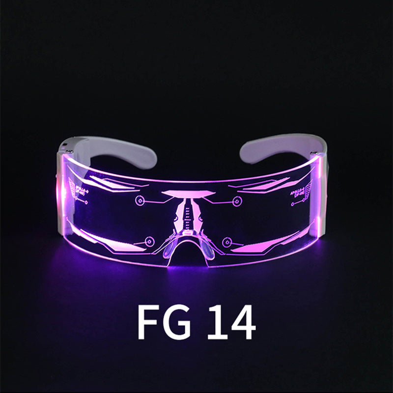 Amazon Led Light Luminous Glasses Trendy Future Technology Sense Douyin Same Style Bar Disco Rechargeable Glasses