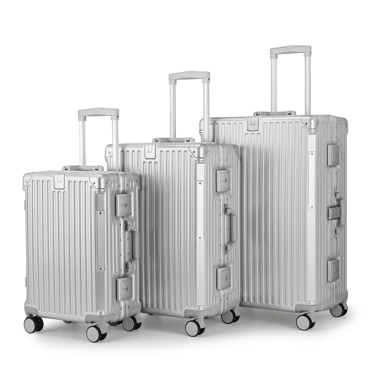 Large-Capacity Aluminum-Frame Rolling Suitcase For Business Travel