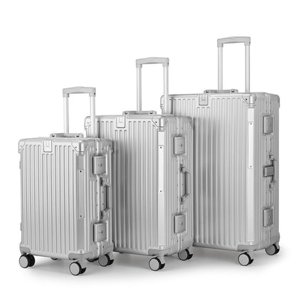 Large-Capacity Aluminum-Frame Rolling Suitcase For Business Travel