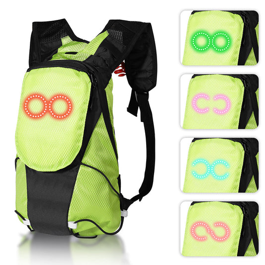 Colorful And Stylish LED Backpack With Music-Synchronized Dynamic Lighting Effects, Lightweight And Convenient For Outdoor Sports, USB Charging, Adjustable Shoulder Straps, Suitable For Night Running,