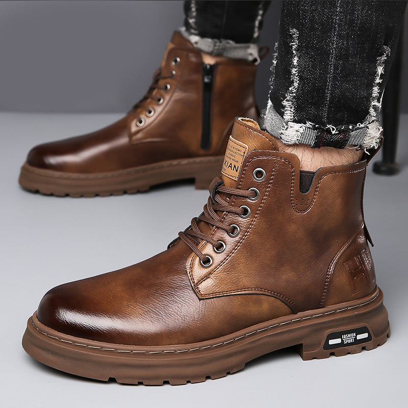 New Autumn Winter British-style Boots With Thick Soles