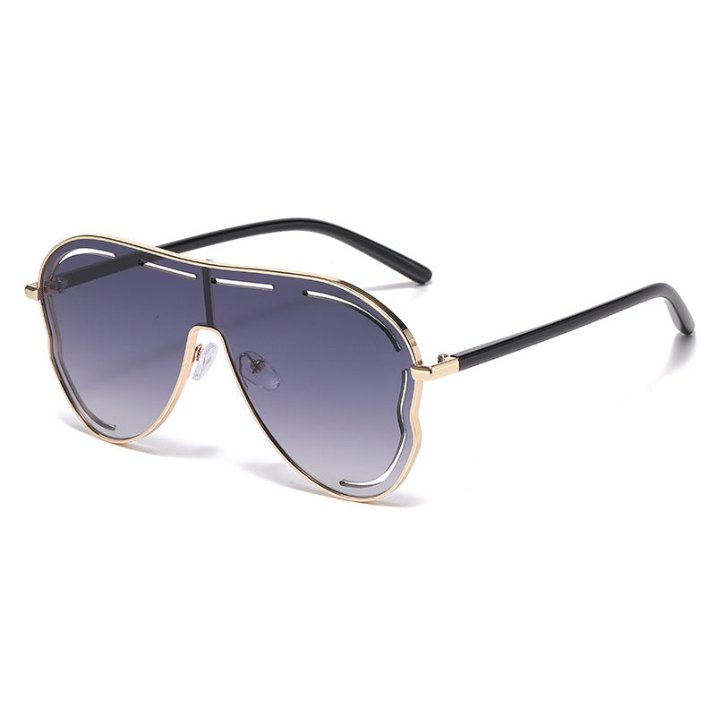 New European And American-style One-piece Oversized Frog-shaped Sunglasses