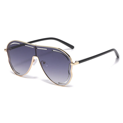 New European And American-style One-piece Oversized Frog-shaped Sunglasses