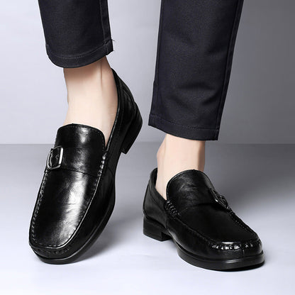 Men's Plus-Size Business Formal Slip-On Leather Shoes